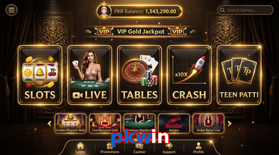 Main screen of Pkwin casino page for PK players