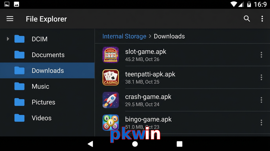 Main screen of Pkwin gameapk page for PK players